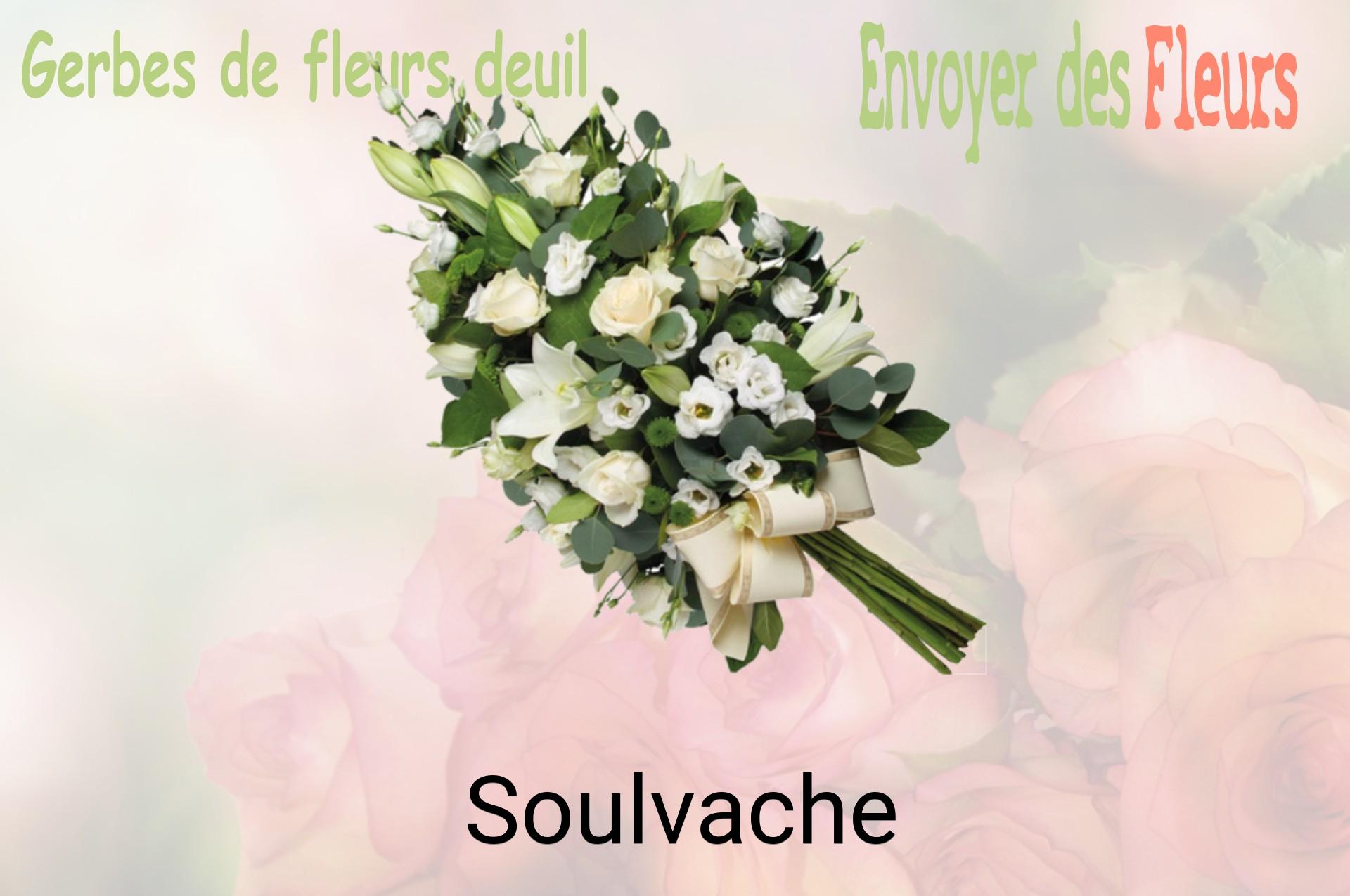 Gerbe de fleurs de deuil livrée à Soulvache